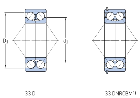 角接觸球軸承，品牌：SKF，尺寸圖2