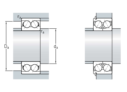 角接觸球軸承，品牌：SKF，尺寸圖4