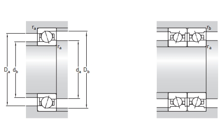 角接觸球軸承，品牌：SKF，尺寸圖3