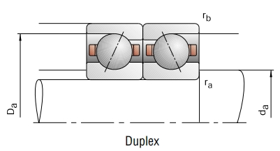 角接觸球軸承，品牌：BARDEN，尺寸圖2