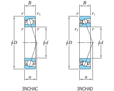 角接觸球軸承，品牌：KOYO，尺寸圖2